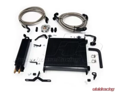 Powerhouse Racing 40 Row Oil Cooler Kit Black Braided Lines Black Hose Ends Toyota JZA80 Supra 1993-2001 - PHR 01011042.BKB